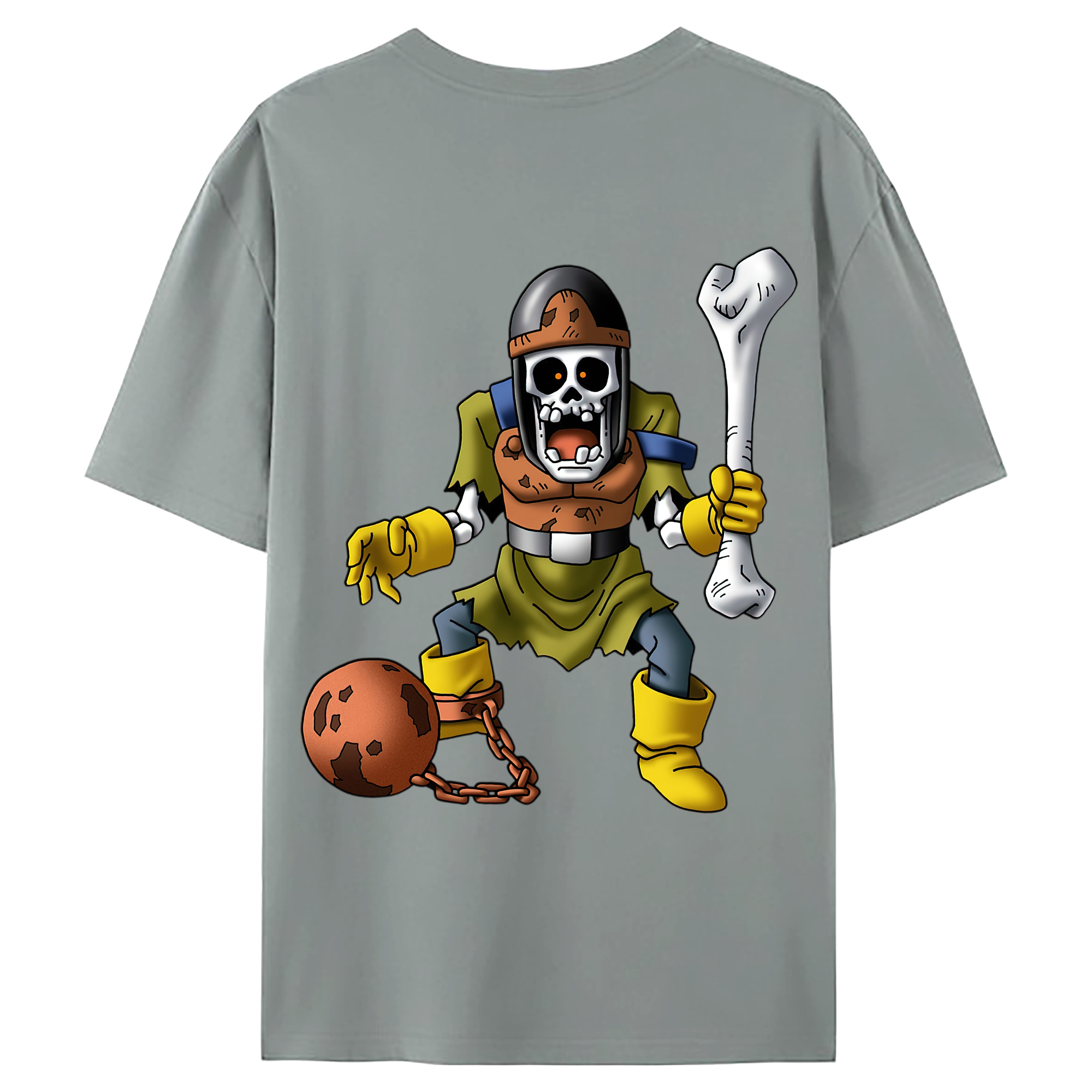 （画像用） ドラゴンクエスト Doragon Kuesuto Dragon Quest 綿100％ メンズ半袖Tシャツ（バックプリント） 通気性